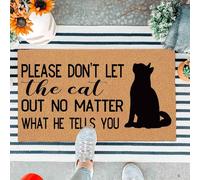 Alfombra Entrada No Dejes Salir Al Gato, Sin Importar Lo Que Te Diga. Felpudo Plegable Felpudo Entrada Lavable Alfombrilla Baño para Bañera Exterior Cocina 40X60Cm