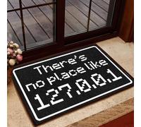 Alfombra Entrada No Hay Lugar como 127.0.0.1 Bienvenido Alfombrilla Antideslizante Absorbente Alfombra De Baño Lavable Alfombras Limpia Zapatos para Pasillo Cocina Interior 40X60CM