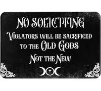 Alfombra Entrada No Soliciting Violators Will Be Sacrificed To The Old Gods Not The New Alfombrilla Antideslizante Moderno Alfombra De Baño Divertidos Alfombras Limpia Zapatos para 40X60CM