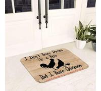 Alfombra Entrada No Tengo Patos Ni Nada, Pero Tengo Gallinas. Bienvenidos. Alfombra De Baño Absorbente Alfombrilla Antideslizante Lavable Alfombras Limpia Zapatos para Garaje Pasillo 40X60CM
