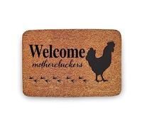 Alfombra Entrada Nuestro Gallinero Pollo Pollo Somos Todos Alfombrilla Antideslizante Moderno Alfombras Limpia Zapatos Lavable Alfombra De Baño para Pasillo Interior Patio 40X60CM