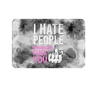 Alfombra Entrada Odio Que La Gente Te Joda Alfombrilla Antideslizante Moderno Alfombra De Baño Lavable Alfombras Limpia Zapatos para Interior Patio Cocina 40X60CM