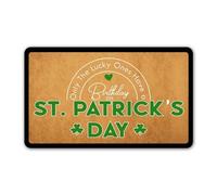 Alfombra Entrada Only The Lucky Ones Have A Birthday On St. Patrick's Day Decor Alfombrade Baño Antideslizante Alfombras Limpia Zapatos Divertidos para Cocina Terraza 40x60cm