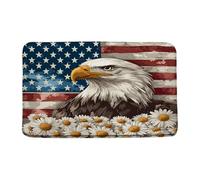 Alfombra Entrada Patriótica del Día De La Independencia De Estados Unidos, 4 De Julio, Águila De EE. UU., Bandera De La Victoria De Los Estados Unidos Alfombra De Baño para 40X60CM