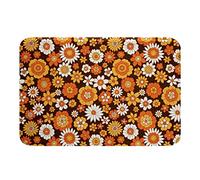 Alfombra Entrada Poder Flower Bohemio Maravilloso Alfombrilla Antideslizante Divertidos Alfombra De Baño Absorbente Alfombras Limpia Zapatos para Garaje Pasillo Cocina 40X60CM