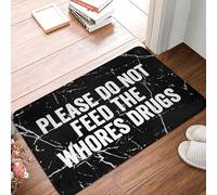 Alfombra Entrada por Favor, No Alimentes A Las Putas con Drogas Alfombras Limpia Zapatos Lavable Alfombra De Baño Moderno Alfombrilla Antideslizante para Cocina Patio Pasillo 40X60CM
