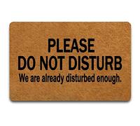 Alfombra Entrada por Favor No Molestar Ya Nos Molestan Bastante con Alfombras Limpia Zapatos Absorbente Alfombrilla Antideslizante Moderno Alfombra De Baño para Interior Garaje Cocina 40X60CM