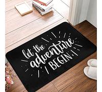 Alfombra Entrada Que Comience Una Nueva Aventura Alfombra De Baño Moderno Alfombras Limpia Zapatos Lavable Alfombrilla Antideslizante para Trasera Pasillo Cocina 40X60CM