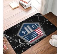 Alfombra Entrada Recuerde El 911, Nunca Lo Olvide Alfombras Limpia Zapatos Moderno Alfombra De Baño Divertidos Alfombrilla Antideslizante para Trasera Patio Pasillo 40X60CM