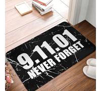 Alfombra Entrada Recuerde El 911, Nunca Lo Olvide Alfombrilla Antideslizante Absorbente Alfombras Limpia Zapatos Lavable Alfombra De Baño para Trasera Patio Cocina 40X60CM
