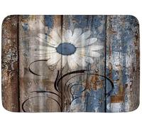 Alfombra Entrada Rustic Blue Brown Flower Farmhouse Spring Country Botanical Alfombras Limpia Zapatos Moderno Alfombra De Baño Antideslizante Alfombrilla Antideslizante para Cocina 40X60CM