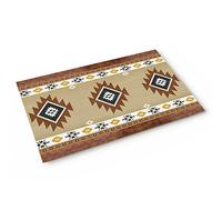 Alfombra Entrada Rustic Bohemian Wooden Pattern Southwest Native Americans Antideslizante AlfombraAntideslizante Lavable Alfombras Limpia Zapatos para Cocina Pasillo 40x60cm
