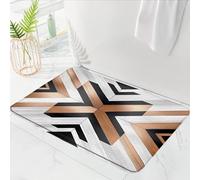 Alfombra Entrada Rústico Occidental Marrón Gris Negro Moderno Abstracto Geométrico Azteca Vintage Puerta De Granero Suroeste Alfombras Limpia Zapatos Divertidos Alfombra De Baño para 40X60CM