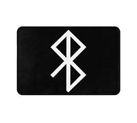 Alfombra Entrada Símbolo Rúnico Vikingo De La Paz Alfombras Limpia Zapatos Divertidos Alfombra De Baño Absorbente Alfombrilla Antideslizante para Interior Patio Pasillo 40X60CM