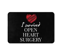 Alfombra Entrada Sobreviví A Corazón Abierto Alfombrilla Antideslizante Lavable Alfombra De Baño Moderno Alfombras Limpia Zapatos para Cocina Patio Trasera 40X60CM