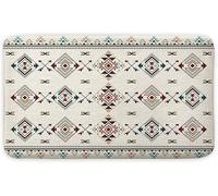 Alfombra Entrada Southwest Geometric Native American Pattern Tribal Navajo Boho Fabric Alfombra De Baño Moderno Alfombrilla Antideslizante Lavable Alfombras Limpia Zapatos para 40X60CM