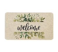 Alfombra Entrada Spring Spring Flower Welcome Alfombra De Baño Absorbente Alfombras Limpia Zapatos Lavable Alfombrilla Antideslizante para Garaje Cocina Interior 40X60CM