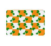 Alfombra Entrada St. Patrick’S Day Irish Color Plaid Green Lucky Day Print Welcome Alfombra Antideslizante Divertidos Alfombrilla Antideslizante Absorbente Alfombras Limpia Zapatos para 40X60CM