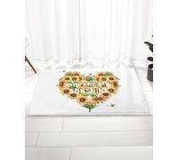 Alfombra Entrada Sunflower Bee Love You Are My Sunshine Alfombra De Baño Moderno Alfombras Limpia Zapatos Antideslizante Alfombrilla Antideslizante para Jardín Cocina Interior 40X60CM