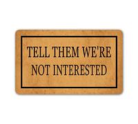 Alfombra Entrada Tell Them We're Not Interested Dogs Theme AlfombraAntideslizante Absorbente Alfombrade Baño Antideslizante para Pasillo Interior Cocina 40x60cm