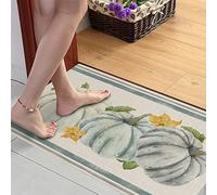 Alfombra Entrada Thanksgiving Pumpkin Black and White Buffalo Plaid Antideslizante Alfombrade Baño Divertidos Alfombras Limpia Zapatos para Interior Cocina Pasillo 40x60cm