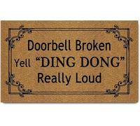 Alfombra Entrada Timbre Roto Grito Ding Dong Muy Fuerte Alfombrilla Antideslizante Absorbente Alfombra De Baño Divertidos Alfombras Limpia Zapatos para Pasillo Cocina Patio 40X60CM