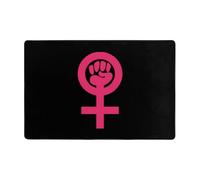 Alfombra Entrada Un Símbolo del Feminismo Alfombras Limpia Zapatos Absorbente Alfombra De Baño Divertidos Alfombrilla Antideslizante para Interior Pasillo Patio 40X60CM