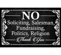 Alfombra Entrada Vendimia No Solicitar Vendedor Recaudación De Fondos Política Religión Gracias Alfombras Limpia Zapatos Alfombra De Baño Divertidos Alfombrilla Antideslizante para 40X60CM