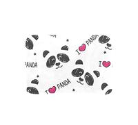 Alfombra Entrada Welcome I Love Panda Alfombra Antideslizante Absorbente Alfombras Limpia Zapatos Divertidos Alfombrilla Antideslizante para Interior Cocina Pasillo 40X60CM