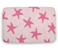 Alfombra Entrada Welcome Pink Starfish Summer Alfombrilla Antideslizante Divertidos Alfombra De Baño Absorbente Alfombras Limpia Zapatos para Pasillo Interior Garaje 40X60CM