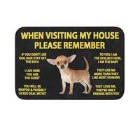 Alfombra Entrada When Visiting My House Please Remember Chihuahua Dogs Welcome Alfombrilla Antideslizante Divertidos Alfombra Antideslizante Moderno Alfombras Limpia Zapatos para Pasillo 40X60CM