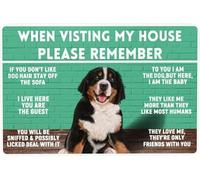 Alfombra Entrada When Visiting My House Please Remember Shepherd Dog Rules Retro Welcome Alfombrilla Antideslizante Moderno Alfombras Limpia Zapatos Absorbente Alfombra De Baño para 40X60CM