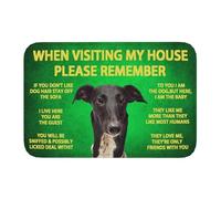 Alfombra Entrada When Visiting My House Please Remember Whippet Dogs Welcome Alfombras Limpia Zapatos Lavable Alfombra Antideslizante Moderno Alfombrilla Antideslizante para Garaje 40X60CM