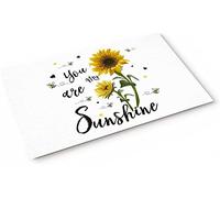 Alfombra Entrada You Are My Sunshine Sunflower Bee Alfombras Limpia Zapatos Moderno Alfombra De Baño Lavable Alfombrilla Antideslizante para Jardín Patio Interior 40X60CM