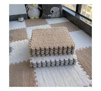 Alfombra entrelazada de 12 x 12 pulgadas, alfombrilla de espuma de 10 mm de grosor, alfombra de juego de rompecabezas, alfombrilla suave para piso, antideslizante, anticaídas, perfecta para gatear y