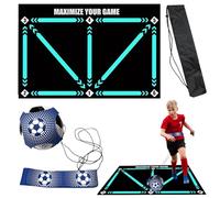 Alfombra Entrenamiento Fútbol 90x60cm-Kit con Correa Ajustable y Bolsa de Transporte-Alfombra de Diatomeas Antideslizante para Mejorar Control de Balón-Ideal para Entrenamiento Fútbol Niños y Adultos