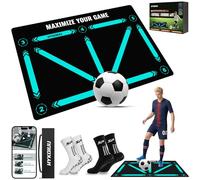 Alfombra Entrenamiento Futbol Kit 120x80cm con Vídeos de Entrenamiento y Calcetines Antideslizantes Futbol Alfombra Futbol Entrenamiento Profesional - Niños Tapete Treino Futebol