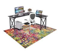 Alfombra Escritorio Suelo Antideslizante Alfombras para Silla de Gaming Oficina Protectors Suelo Silla Ruedas Silla de Ordenador Alfombras Sillas Ruedas Protectora para Suelos Duros 110 x 150 cm