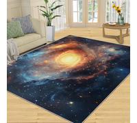 Alfombra espiral NebulaArea de 80 x 150 cm, vórtice cósmico, alfombra para sala de estar, alfombra de ciencia ficción, antideslizante, de pelo corto, lavable a máquina, alfombra suave para dormitorio
