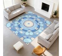 Alfombra estampada resistente a la decoloración con dibujos animados de astrología, alfombra duradera de fantasía con cuentas de cáncer, antideslizante, 50 x 80 cm para entrada