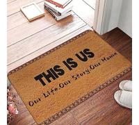 Alfombra Estos Somos Nosotros Nuestra Vida Nuestra Historia Nuestro Hogar Suaves Felpudo Entrada Antideslizante Felpudo Entrada Casa para Pasillo Balcón Cocina 60X40Cm