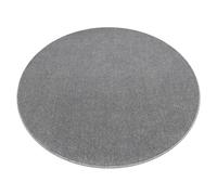 Alfombra ETON PLUS círculo color gris claro monocromática uniforme lisa circulo 200 cm