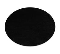 Alfombra ETON PLUS círculo color negro monocromática uniforme lisa circulo 200 cm