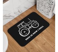 Alfombra Exterior Así Es como Me Muevo En La Agricultura Tractor Agrícola Antideslizante Felpudo Entrada Interior Resistente Alfombrilla para Entrada para Baño Jardín Balcón 60X40Cm