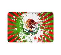Alfombra Exterior Bandera Mexicana Viva México Arte Duradera Alfombra Entrada Interior Absorbentes Alfombrilla para Entrada para Balcón Casa Dormitorio 60X40Cm