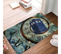 Alfombra Exterior Doctor Dr Who Police Box Ratones Lavable Felpudo Entrada Interior Resistente Tapete Felpudo Entrada para Pasillo Oficina Baño 60X40Cm