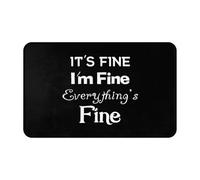 Alfombra Exterior Está Bien Estoy Bien. Todo Está Bien. Suaves Alfombra De Entrada Lavable Trampa De Tierra para Casa Pasillo Jardín 60X40Cm