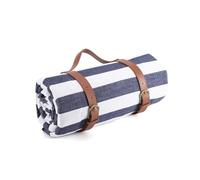 Alfombra Exterior Estera impermeable for pícnic al aire libre, estera de playa for acampar, manta Rectangular a rayas a cuadros colorida for dormir, alfombra for sala de estar(Blue-White,200cmx150cm)