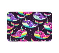 Alfombra Exterior Impresión De Ballenas De Dibujos Animados Absorbentes Felpudo Entrada Duradera Tapete De Entrada para Recibidor Jardín Pasillo 60X40Cm