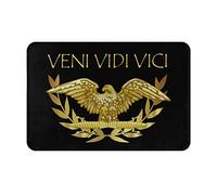Alfombra Exterior para Puerta Veni Vidi Vici Vine, Vi, Conquisté Muy Suave Franela Alfombras Súper Absorción De Agua Bienvenida Alfombra para Cocina Fiesta Comedor 60X40Cm